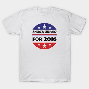 Re-Elect Andrew Shepard 2016 (Blue & Red Circle) T-Shirt